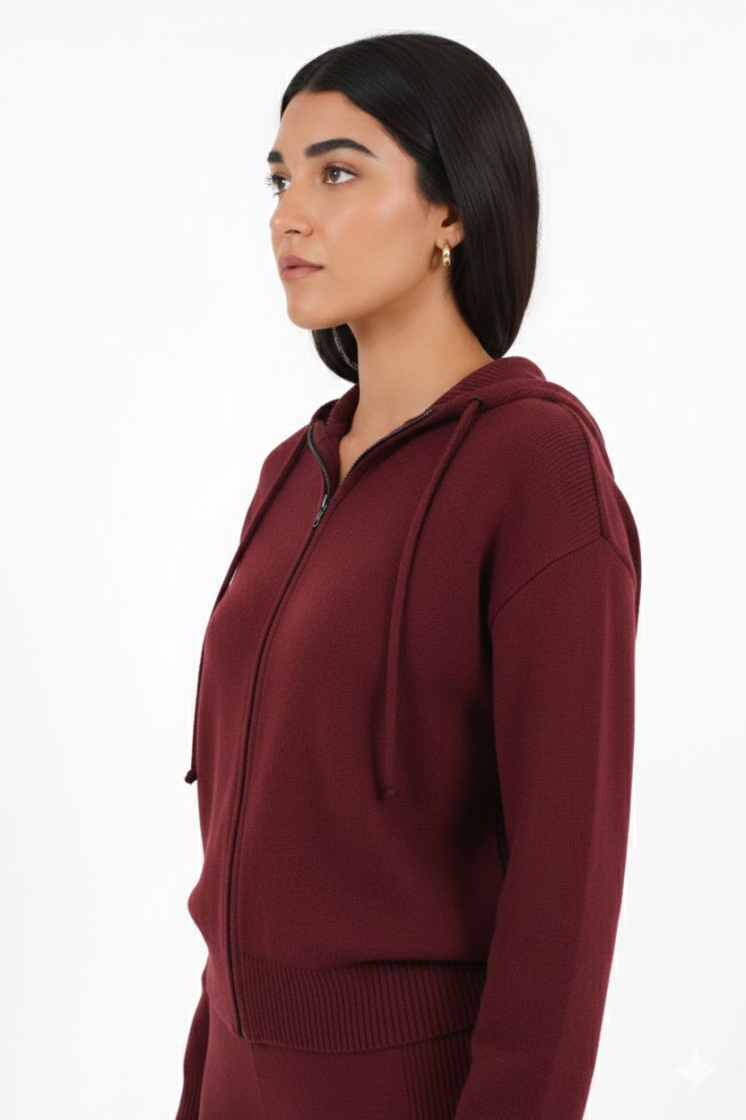 The Knit Edition Set in Burgundy